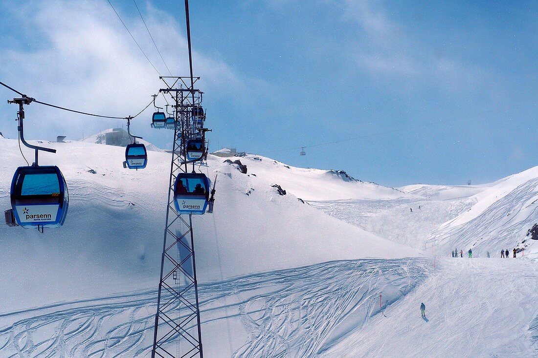 Parsenn-Skigebiet, Winter in Davos, Graubünden, Schweiz