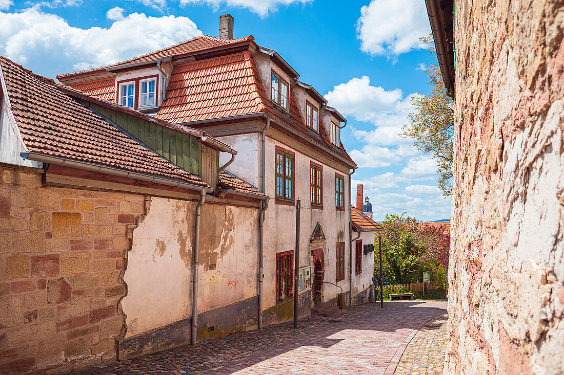 Pfalzkeller und Schlossberg am Schloss Wilhelmsburg in Schmalkalden, Thüringen, Deutschland