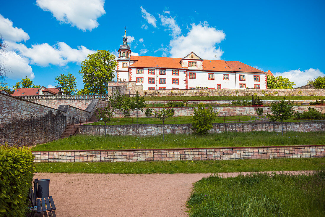 Wilhelmsburg Castle with adjoining castle grounds and gardens in Schmalkalden, Thuringia, Germany
