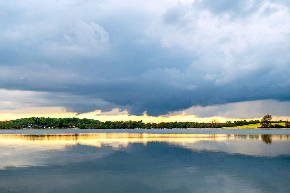 Evening mood in Sieseby an der Schlei, Schwansen, Thumby, Schleswig-Holstein, Germany