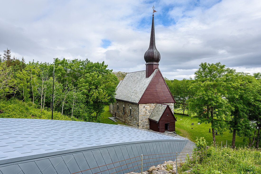 Alte Kirche am Petter-Dass-Museum, Alstahaug, Norwegen