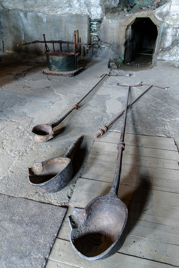 Bergwerksmuseum innen, Bergbaustadt Røros, Roros, Norwegen