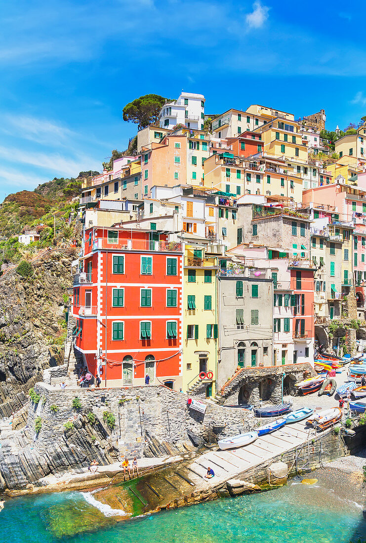 Riomaggiore, Cinque Terre, Ligurien, Italien, Europa