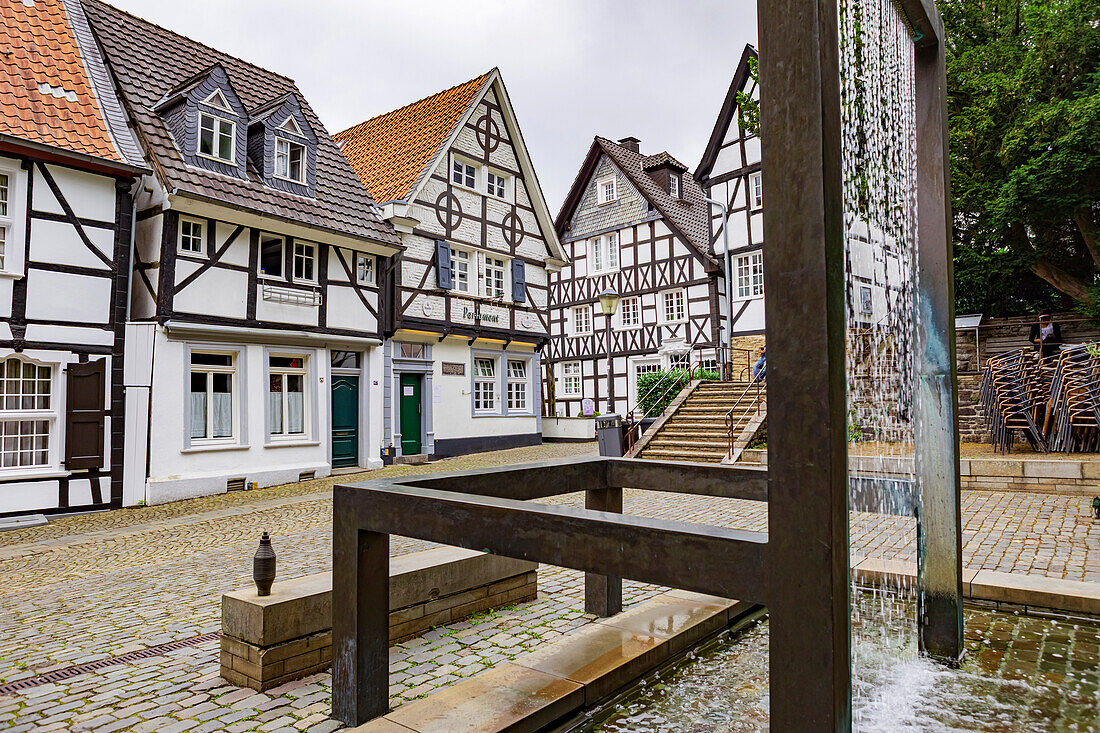 Weber fountain in Essen-Kettwig, North Rhine-Westphalia, Germany