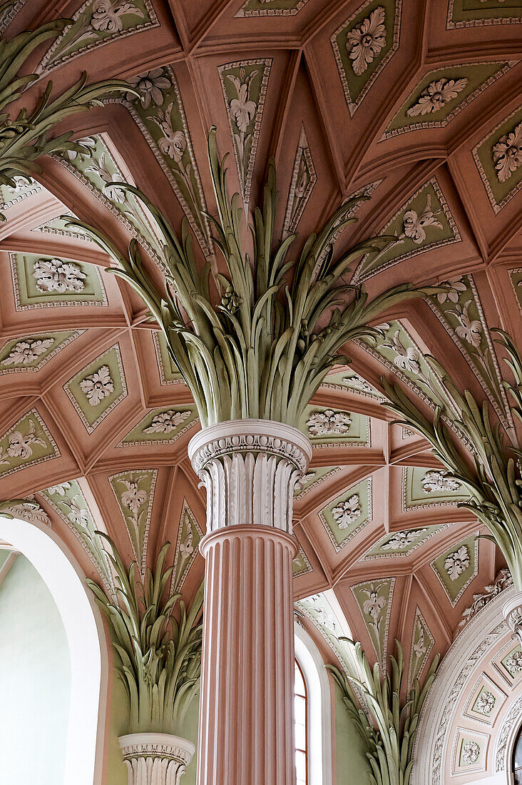 Column in the row of columns of the Nikolaikirche, Leipzig, Saxony, Germany