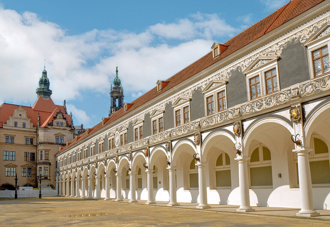 Stallhof in Dresden was part of the residential palace complex and served as a venue for large horse shows in the 17th century.