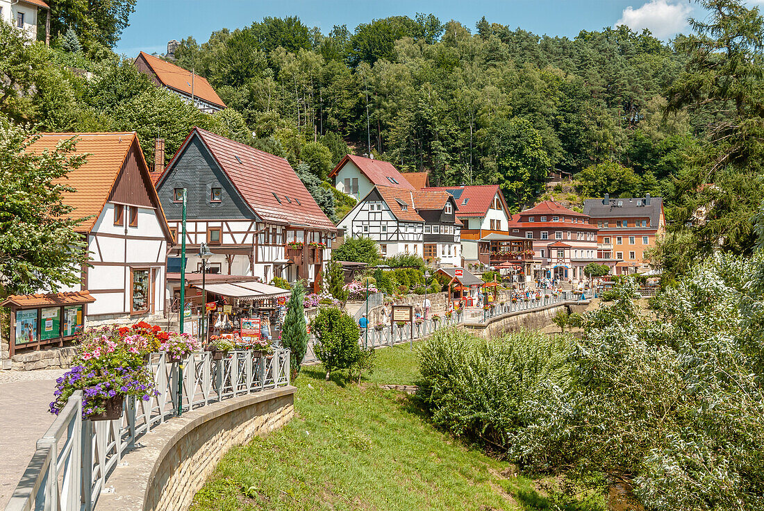 Rathen health resort in Saxon Switzerland, Saxony, Germany