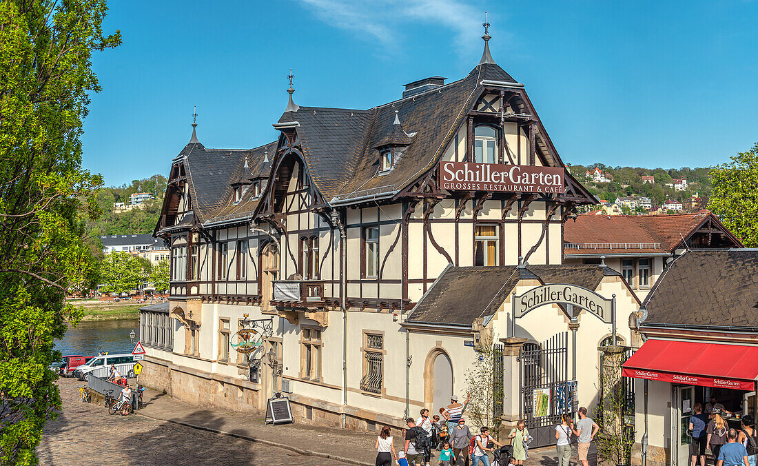 Schillergarten in Dresden Blasewitz, Sachsen, Deutschland