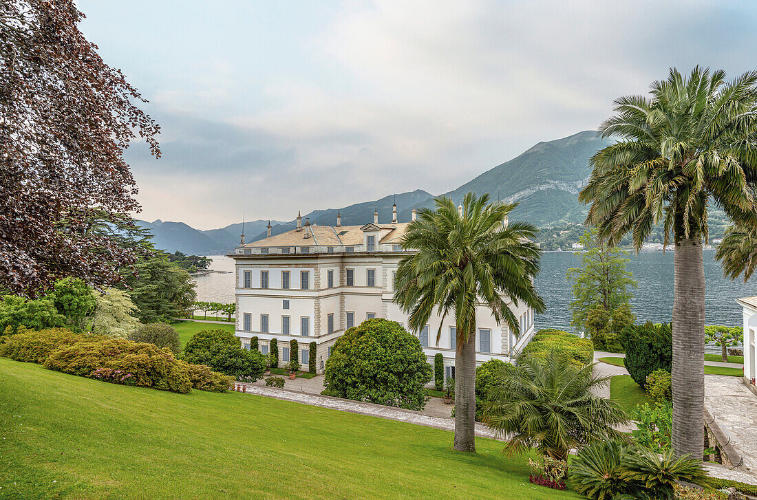 Hauptgebäude der Villa Melzi D Eril in Bellagio am Comer See, Lombardei, Italien