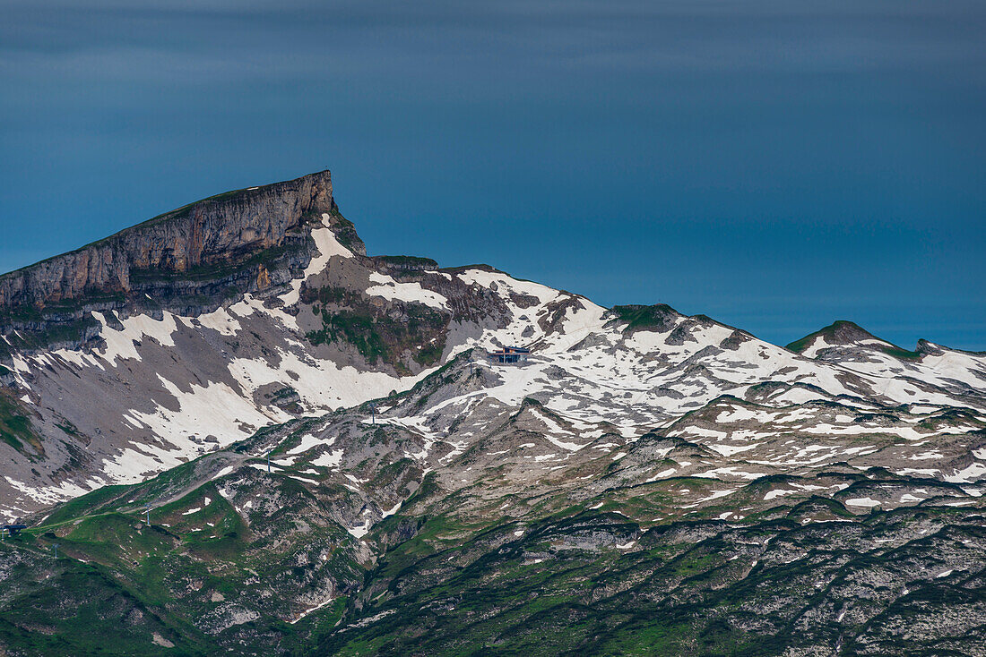 Hoher Ifen, 2230m, rechts davon das Gottesackerplateau, Kleinwalsertal, Vorarlberg, Allgäuer Alpen, Österreich, Europa