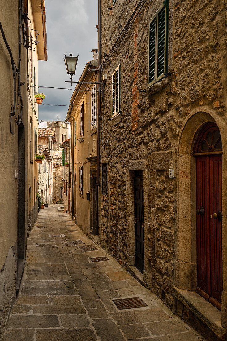 Spaziergang durch Castel del Piano, Toskana, Italien, Europa