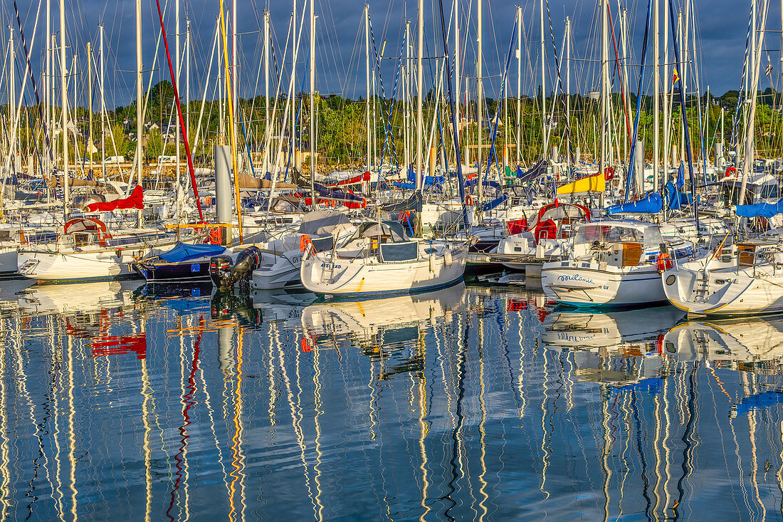 In the morning in the marina of La Forêt-Fouesnant, Brittany, France, Europe
