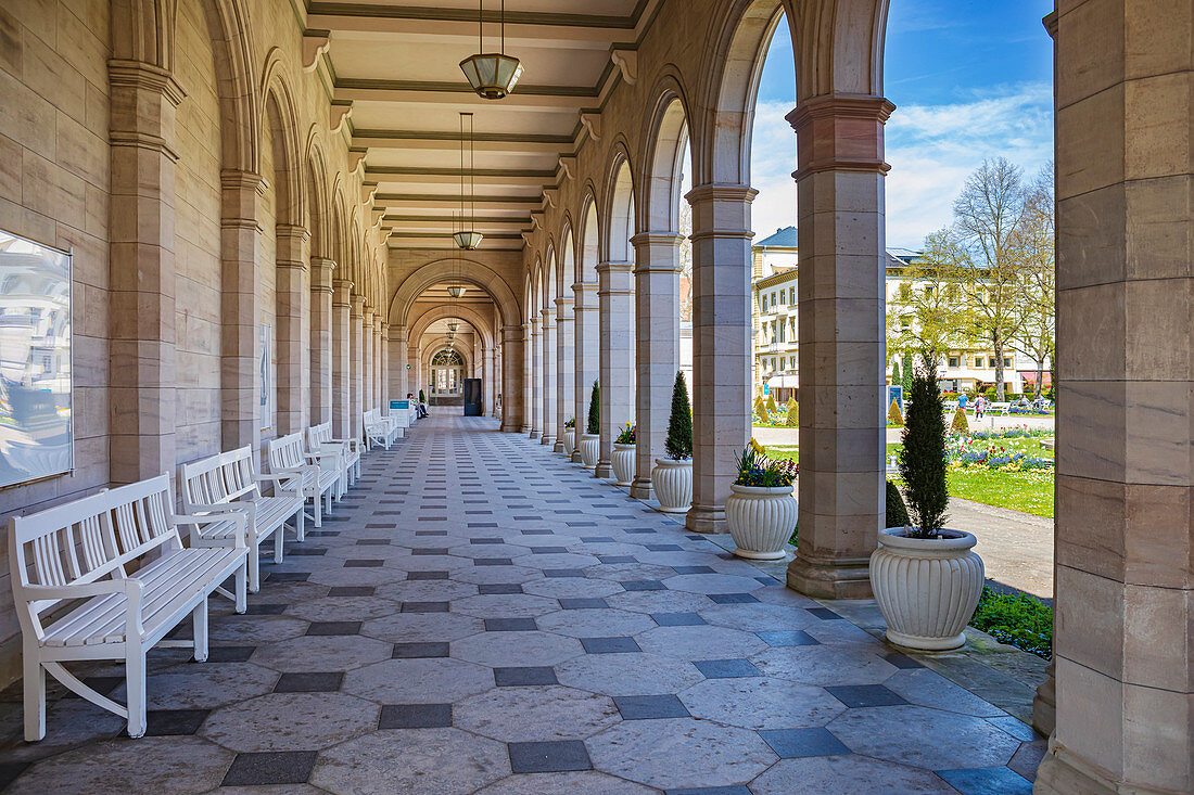 Bavarian State Bath and Spa Garden in Bad Kissingen, Bavaria, Germany