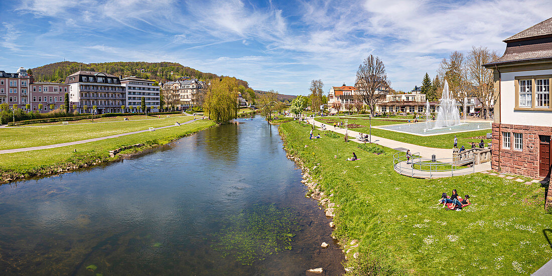 Saale am Rosengarten in Bad Kissingen, Bavaria, Germany