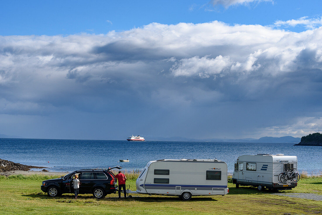 Campingplatz Flakk von Trondheim, Norwegen