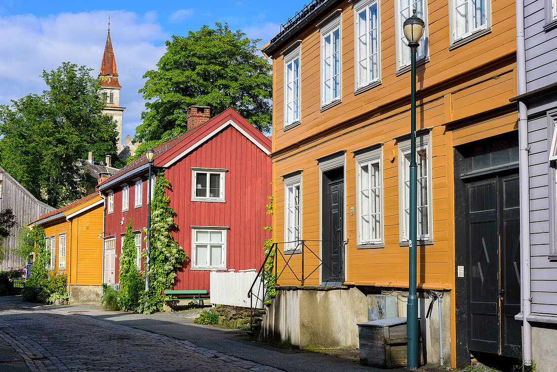 Former working-class district Möllenberg, Trondheim, Norway