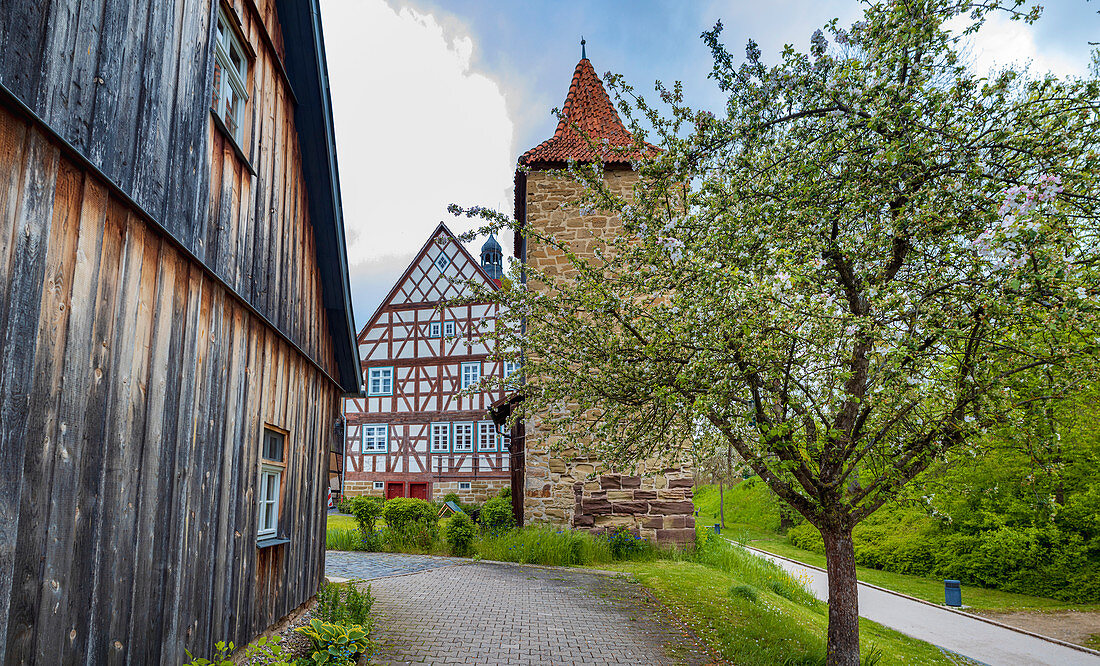 Schulgasse in Bad Rodach, Bayern,  Deutschland