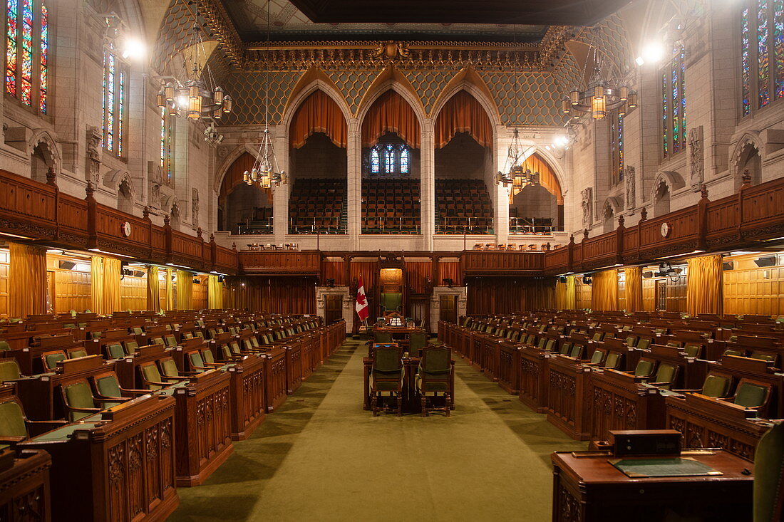 Innenansicht vom Parlamentsgebäude, Ottawa, Ontario, Kanada, Nordamerika