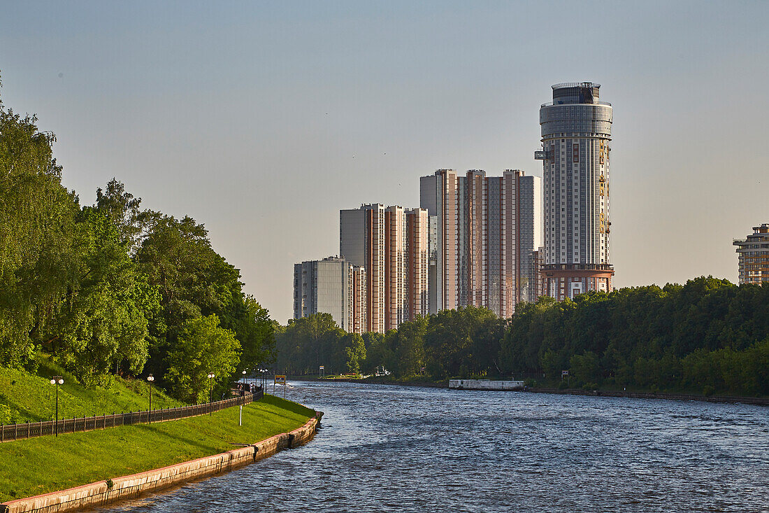 Urbanisation am Moskau-Wolga-Kanal, Russland, Europa
