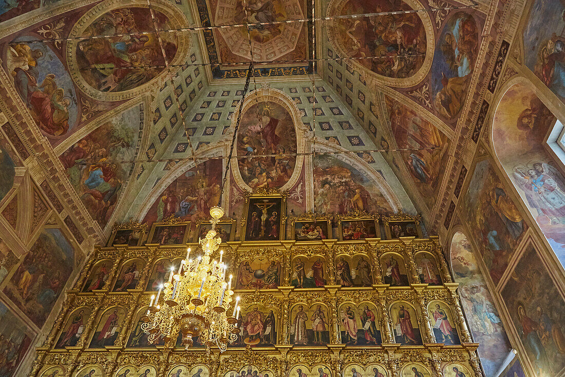 Kreml in Uglitsch an der Wolga, Innenansicht der Blutskirche, Demetrios-Kirche, Wolga-Ostsee-Wasserweg, Goldener Ring, Russland, Europa