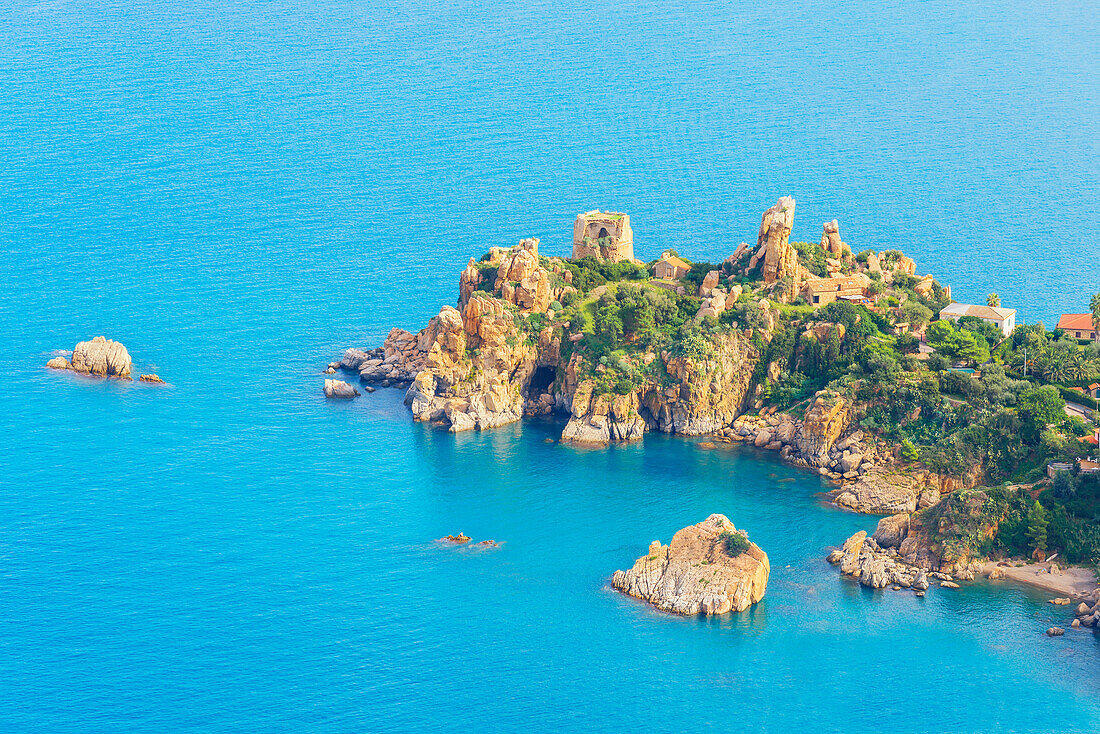 Kalura peninsula, Cefalu, Sicily, Italy, Europe