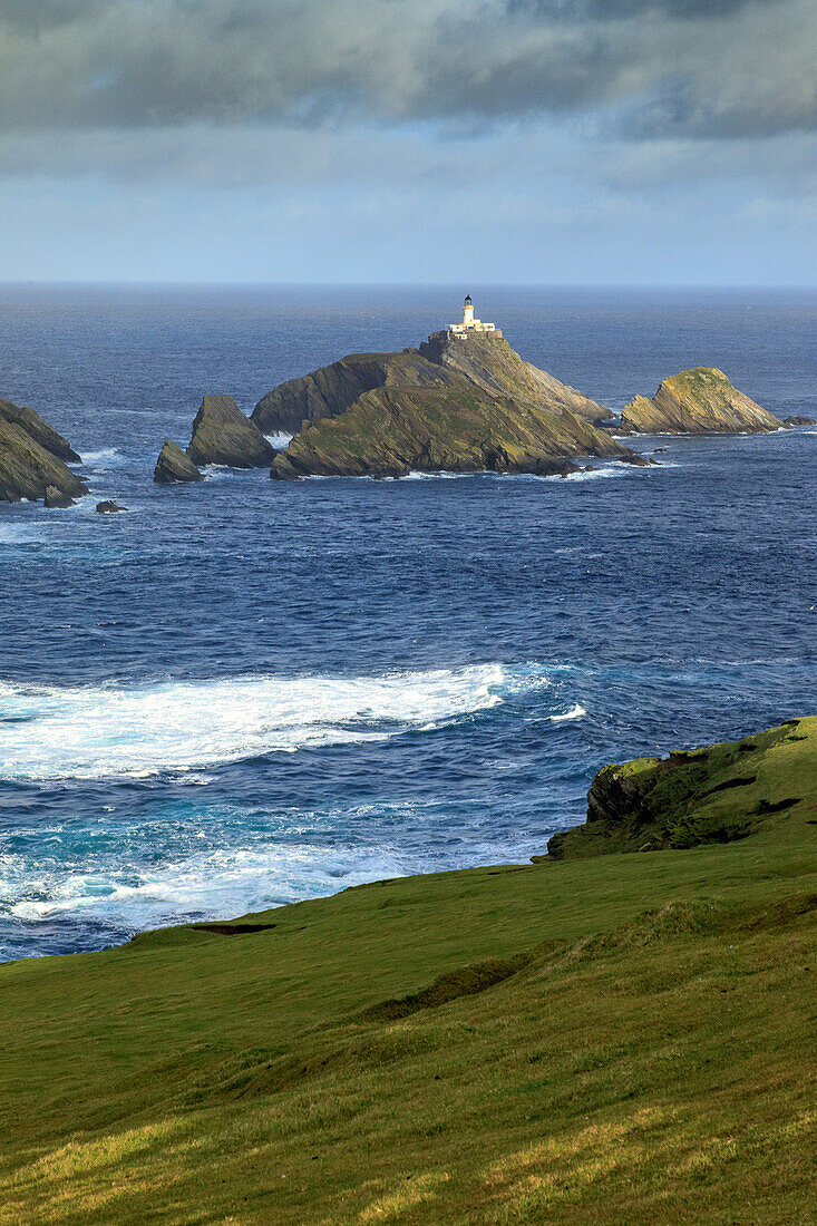 Muckle Flugga Lighthouse, Hermaness Nature Reserve, Unst, Shetland, Scotland UK