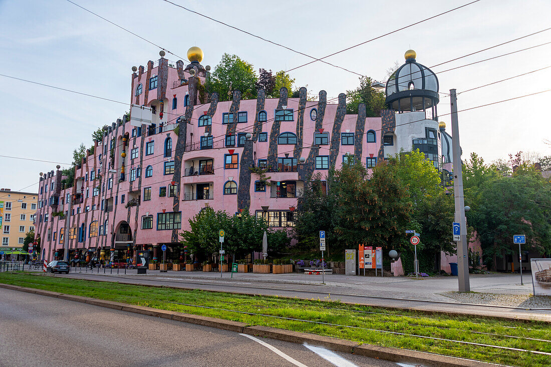 Hundertwasserhaus, Green Citadel, Magdeburg, Saxony-Anhalt, Germany