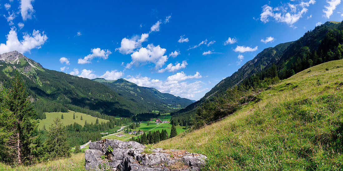 Stillachtal bei Oberstdorf, Allgäuer Alpen, Allgäu, Bayern, Deutschland, Europa