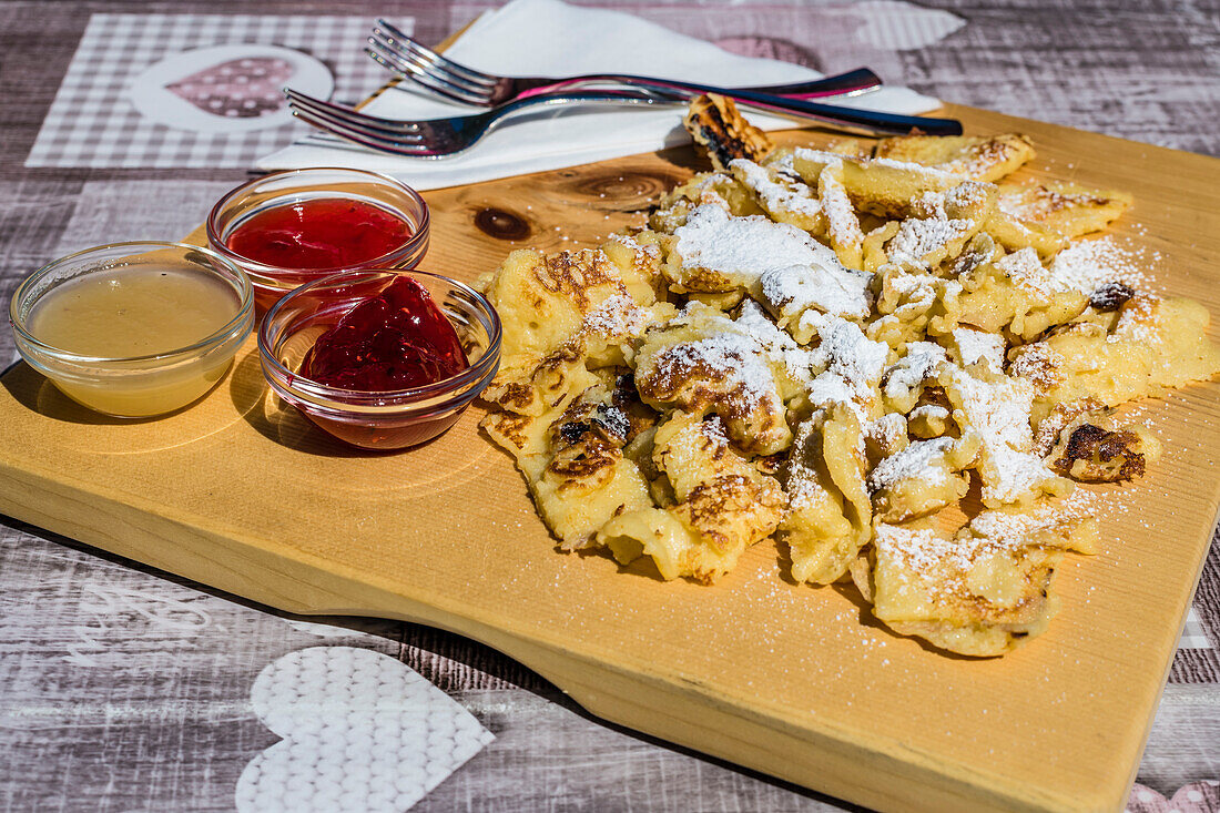 Kaiserschmarrn, Aldein, Radein, South Tyrol, Alto Adige, Italy