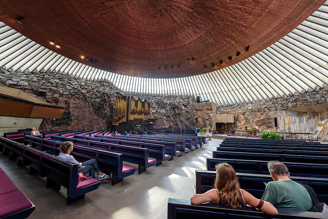 Felsenkirche von Innen, Helsinki, Finnland