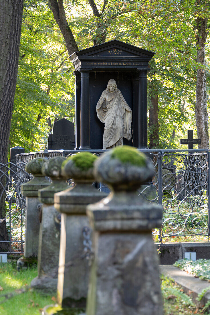 Stadtgottesacker, cemetery, built on the model of Italian Camposanto plants, Halle, Saxony-Anhalt, Germany