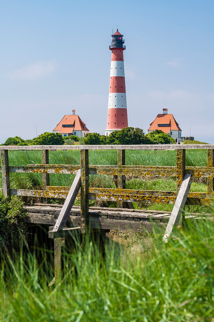 Leuchtturm, Westerhever, Schleswig-Holstein, Deutschland