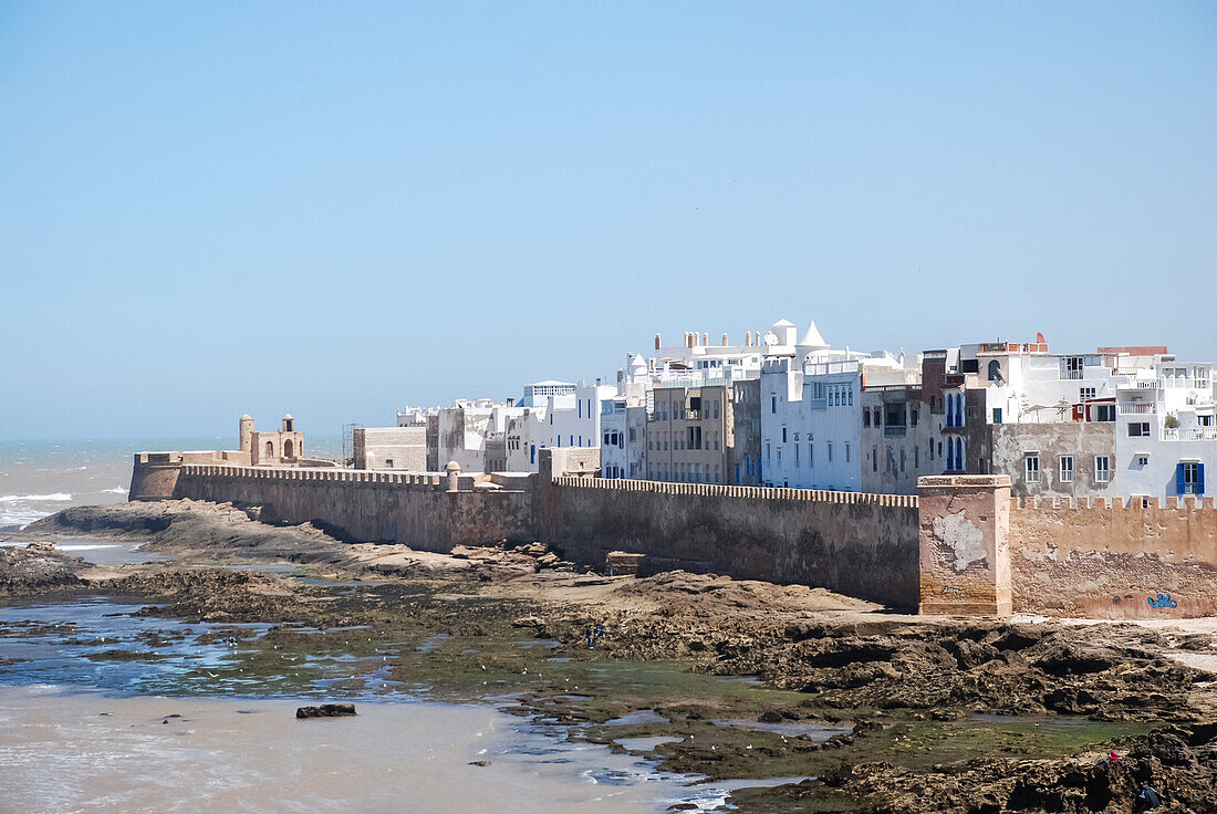 Essaouira, Landschaft mit Hafens und der alten Festung, Marokko
