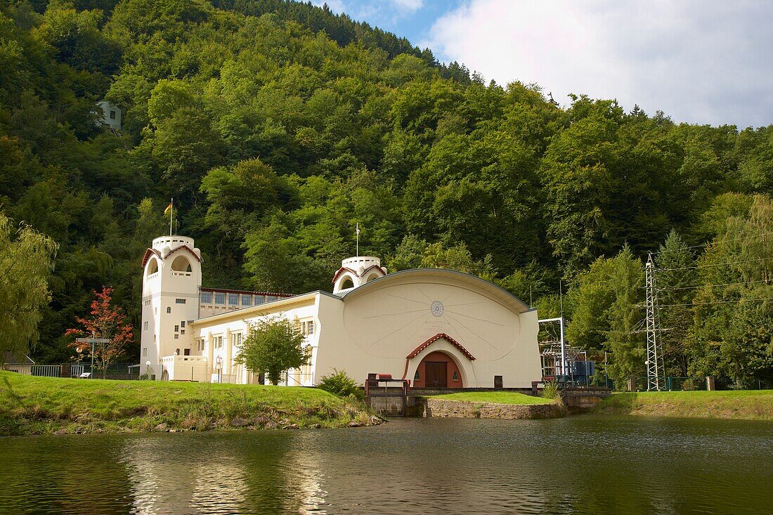 Wasserkraftwerk Heimbach, Jugendstil, Eifel, Nordrhein-Westfalen, Deutschland, Europa