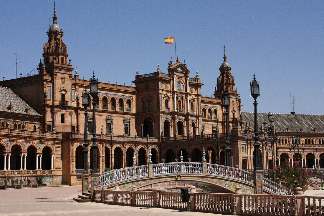 The Plaza de Espana in Seville, Andalusia, Spain