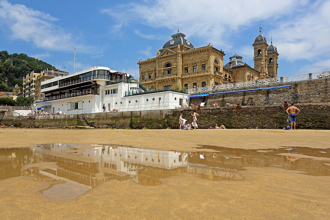 Playa La Concha, Donostia-San Sebastian, Baskenland, Spanien