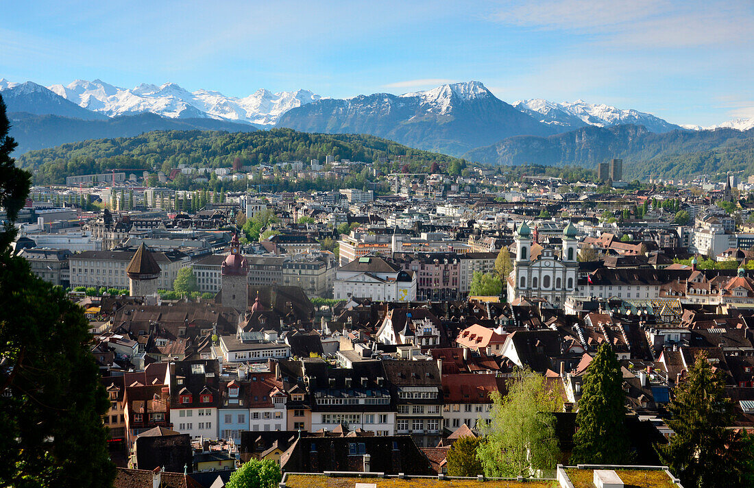 Blick von der Museggmauer, Luzern, Schweiz