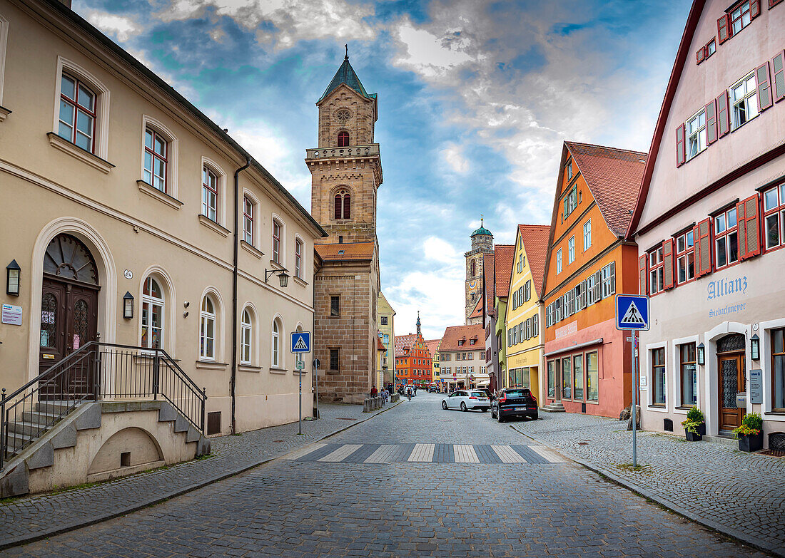 Nördlinger Strasse in Dinkelsbuehl, Bavaria, Germany