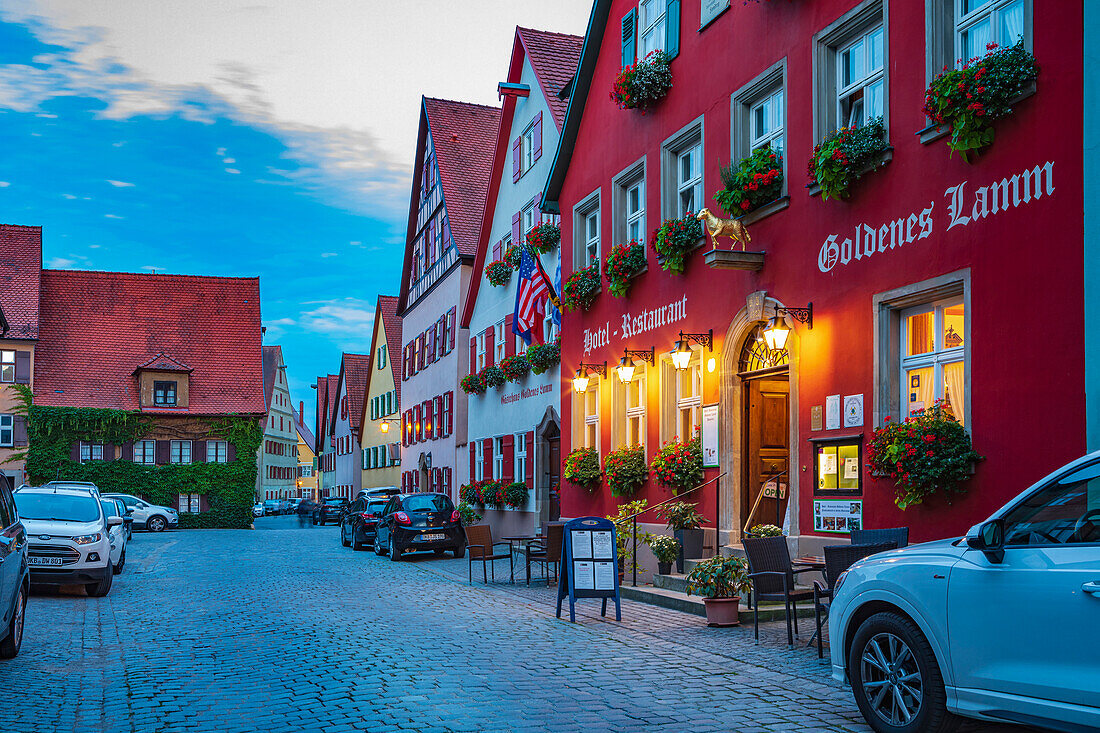 Lange Gasse in Dinkelsbuehl, Bavaria, Germany