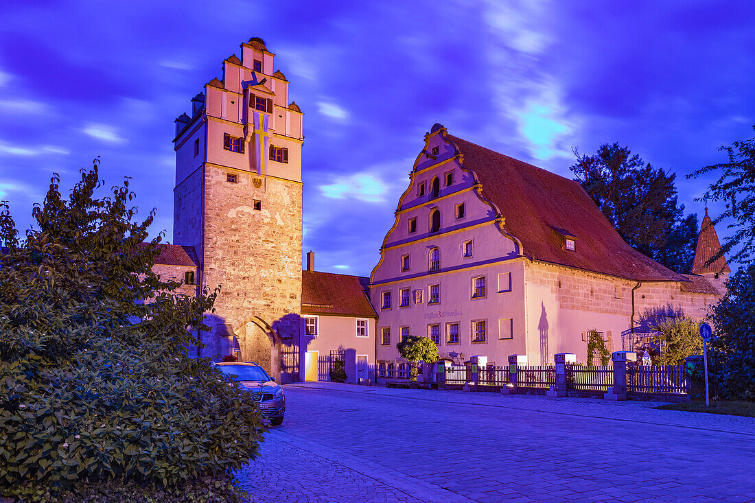 Noerdlinger Tor and Stadtmühle in Dinkelsbuehl, Bavaria, Germany