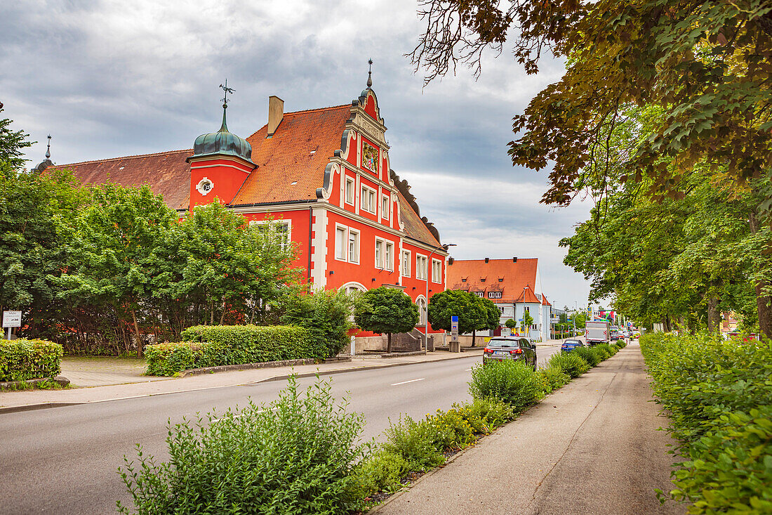 Luitpoldstrasse in Dinkelsbühl, Bayern, Deutschland