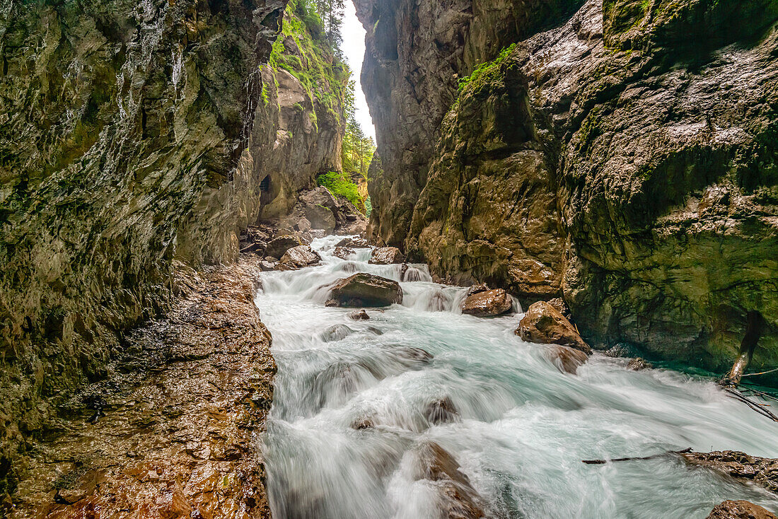 Landscape in the Partnachklamm near Garmisch Partenkirchen, Bavaria, Germany