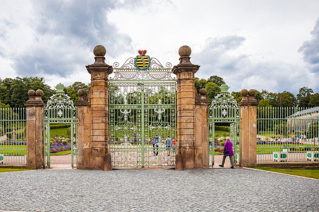 Eingangstor der Orangerie Gotha, Thüringen, Deutschland
