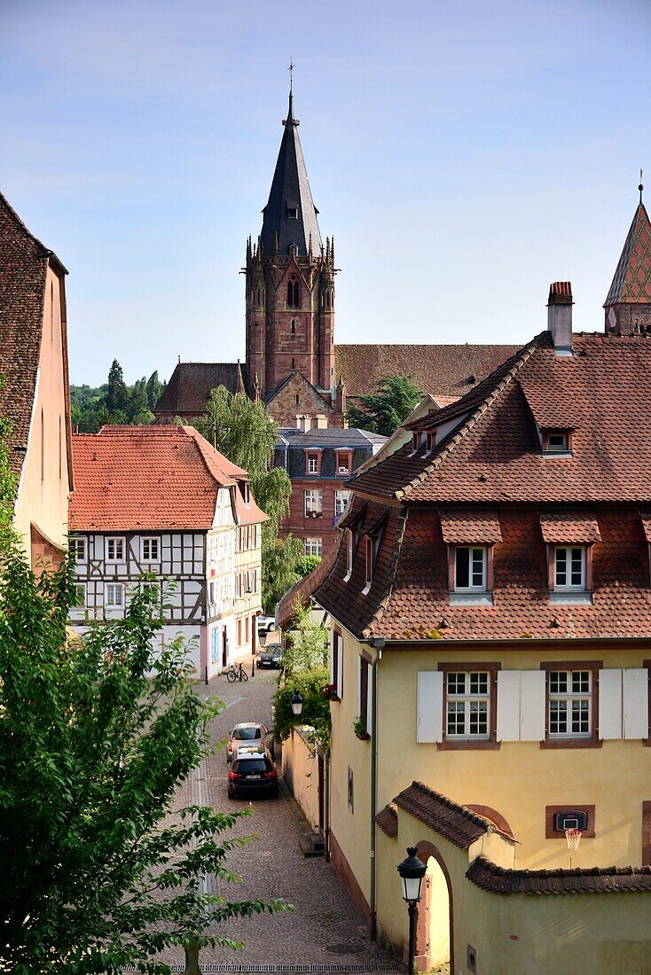 Wissembourg with Church of St. Pierre-et-St.Paul, Alsace, France