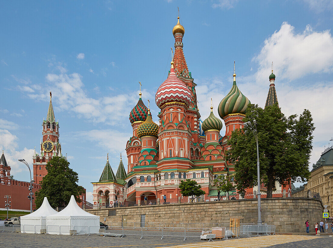 Basilius-Kathedrale und Kreml in Moskau, Moskva, Moskau-Wolga-Kanal, Russland, Europa