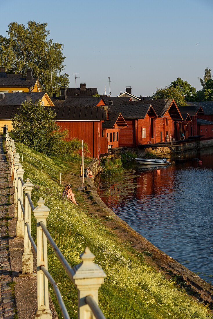 Speicherhäuser am Fluss, Altstadt, Porvoo, Finnland