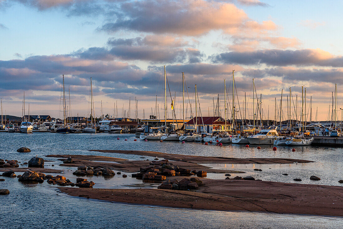 Landschaft am Hafen von Hanko, Hanko, Finnland
