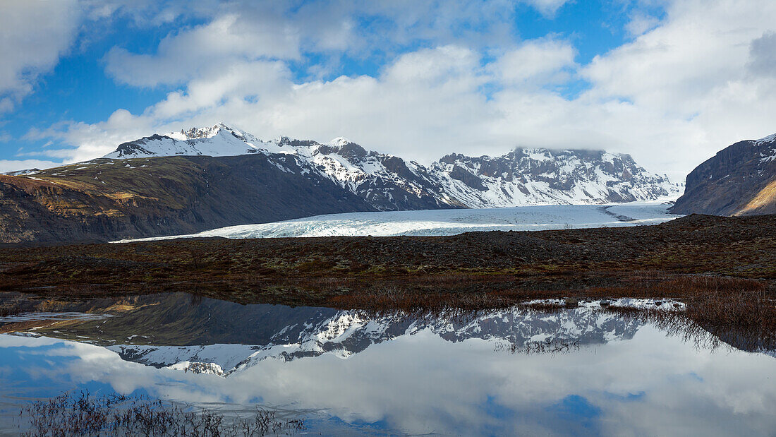 Skaftafellsjökull Gletscher, Vatnajökull Eisfeld, Island, Europa