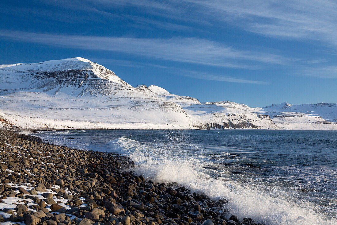 Hornvik Bucht, Hornstrandir Reservat, Island, Europa