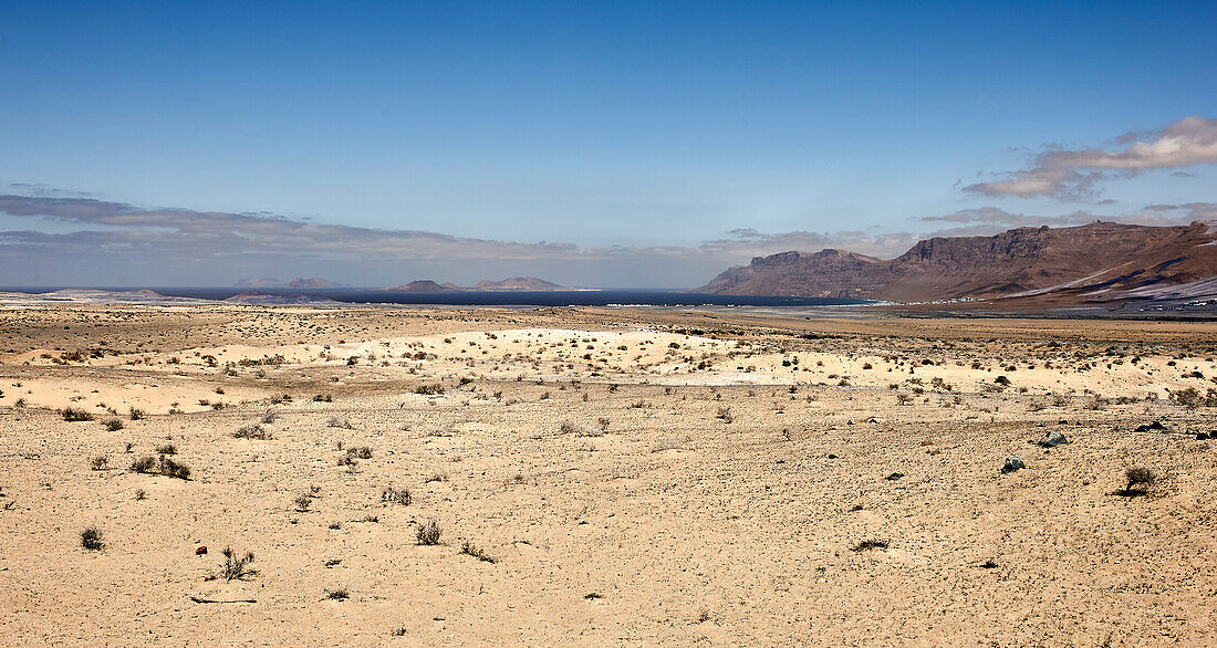 View of the coast of Lanzarote, Canary Islands, Europe